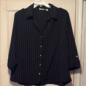 Apparenza Black Striped Blouse